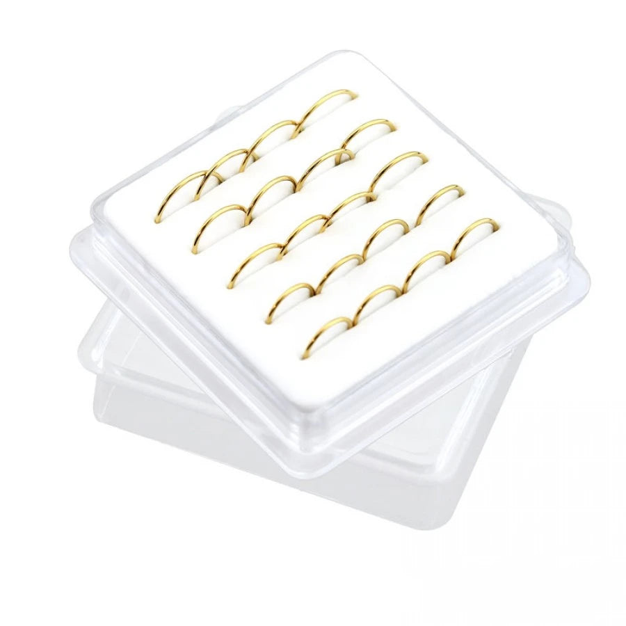 Karnoz 20PCS Tiny Silver Nose Ring Hoop 24 Gauge Snug Nose Hoop Thin Nose Piercings Hoops Nose Piercing Rings Multicolor Jewelry