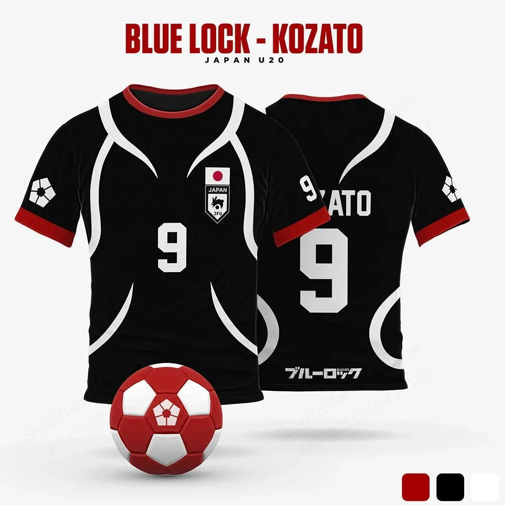 Mens Anime Jersey Blue Lock Sae Itoshi Role Playing 3d Print T-shirt Men Women Fashion Oversized Short Sleeve T shirt Breathable
