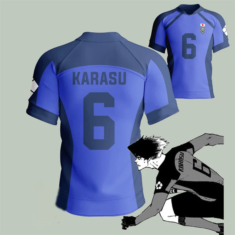 Anime Japan Blue Lock Isagi Yoichi Football Jersey T-shirt Cosplay Hyoma Chigiri Meguru Bachira Tee Custom Name Number Clothes