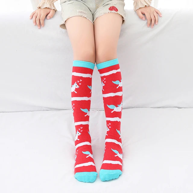 infant Child warmer ankle short lovely socks Cartoon Kids Knee High long cotton Baby cute Animal Over Knee Socks girls stockings