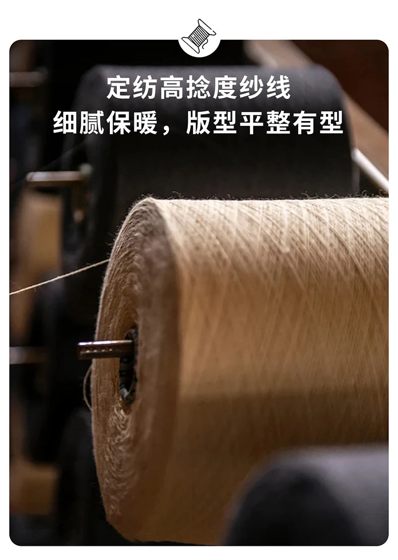 Green Fruit Collar Thickened 100% Wool Cardigan Men's Autumn Winter Jacquard Knitwear High-end Fashion Sweater Jacket