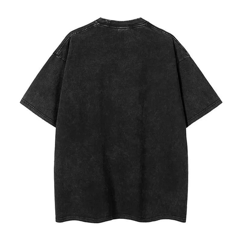 Eren Jaeger 2D T-shirts Vintage Washed Anime T-Titan A-Attack T Shirt Manga Shingeki no Kyojin Levi Mikasa Short Sleeve Tops